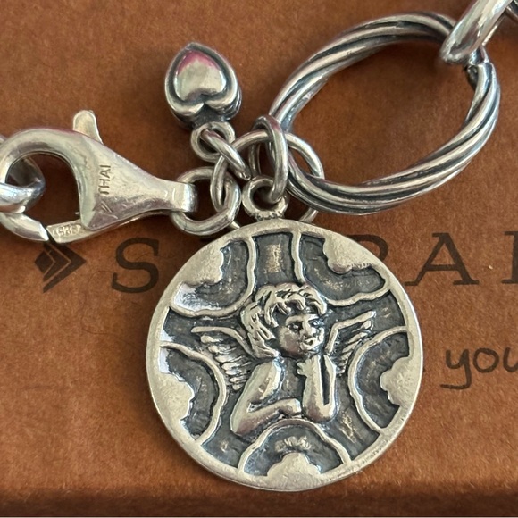 Silpada Angel Watch Over Me Sterling Silver Oxidized Bracelet B1959 - Picture 2 of 16